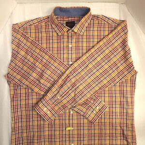 Linea Uomo Long Sleeve Plaid Dress Shirt Men's Size 3XL